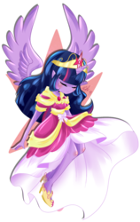 Size: 1406x2220 | Tagged: safe, artist:snow angel, twilight sparkle, equestria girls, g4, female, horn, horned humanization, humanized, pixiv, solo, winged humanization