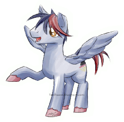 Size: 807x797 | Tagged: safe, artist:taritoons, oc, oc only, pegasus, pony, animated, solo