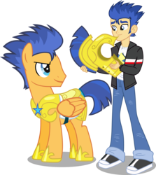 Size: 3102x3478 | Tagged: safe, artist:vector-brony, flash sentry, human, pegasus, pony, equestria girls, g4, armor, duo, guard armor, helmet, human ponidox, male, self paradox, self ponidox, simple background, solo, square crossover, transparent background, vector