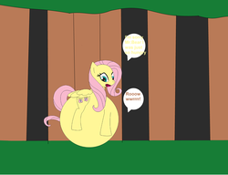 Size: 1280x983 | Tagged: safe, artist:marioman94, fluttershy, bear, pegasus, pony, g4, circle tool, female, fetish, flutterpred, mare, ms paint, speech bubble, vore