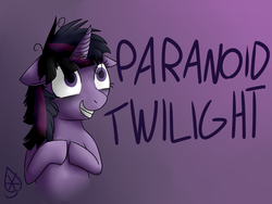 Size: 1024x768 | Tagged: safe, artist:frostleaf9, twilight sparkle, g4, female, paranoid, solo, twilight snapple