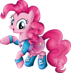 Size: 4517x4635 | Tagged: safe, artist:beamsaber, pinkie pie, pony, absurd resolution, bracelet, clothes, equestria girls outfit, female, jewelry, skirt, solo