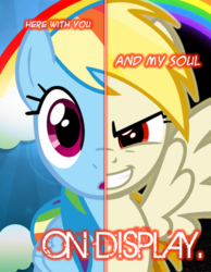 Size: 600x773 | Tagged: safe, artist:snicket324, rainbow dash, pegasus, pony, two sided posters, g4, daiki kasho, female, solo, song reference, soul on display, super rainbow dash, super rainbow dash (chaos emeralds), two sides