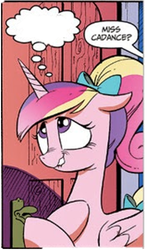 Size: 288x491 | Tagged: safe, idw, princess cadance, g4, cadance's dirty thoughts, exploitable, meme