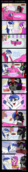 Size: 700x4298 | Tagged: safe, artist:lunarcakez, king sombra, princess cadance, shining armor, g4, bone, comic, crying, crystal empire, cute, death threat, ear pull, hug, scared, shining adorable, the dinner guest, threat