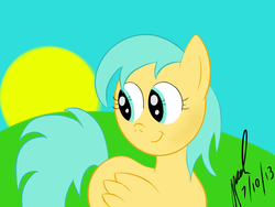 Size: 1024x768 | Tagged: safe, artist:jordanthebrony, sunshower raindrops, g4, female, solo, sun