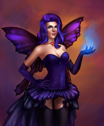 Size: 1655x2000 | Tagged: safe, artist:nyarmarr, rarity, human, g4, clothes, evening gloves, female, humanized, solo, stockings, winged humanization