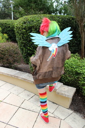 Size: 1280x1920 | Tagged: safe, artist:jennabrowne, rainbow dash, human, g4, cosplay, irl, irl human, photo, solo