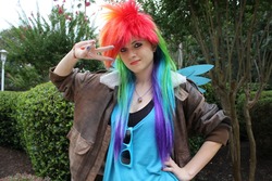 Size: 1280x853 | Tagged: safe, artist:jennabrowne, rainbow dash, human, g4, cosplay, irl, irl human, photo, solo