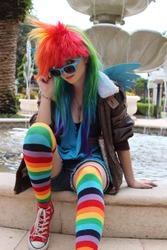 Size: 1280x1920 | Tagged: safe, artist:jennabrowne, rainbow dash, human, g4, cosplay, irl, irl human, photo, solo