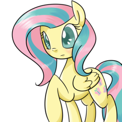 Size: 2000x2000 | Tagged: safe, artist:minty-red, fluttershy, g4, alternate hairstyle, female, solo