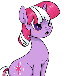 Size: 2000x2000 | Tagged: safe, artist:minty-red, twilight sparkle, g4, alternate hairstyle, female, solo