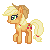 Size: 50x50 | Tagged: safe, artist:sliperrysheep, applejack, g4, female, gif, lowres, non-animated gif, pixel art, simple background, solo, transparent background