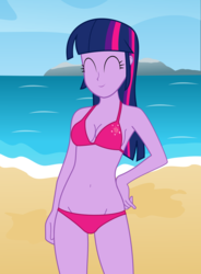 Size: 1800x2448 | Tagged: safe, artist:agrol, twilight sparkle, equestria girls, g4, adorasexy, belly button, bikini, cleavage, clothes, cute, female, huggable, sexy, solo, swimsuit, twiabetes