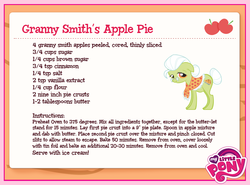 Size: 850x628 | Tagged: safe, granny smith, g4, apple pie, facebook, my little pony logo, pie, recipe, stock vector