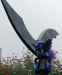 Size: 1000x1196 | Tagged: safe, artist:texasuberalles, nightmare moon, alicorn, bat, pony, g4, brushable, irl, photo, sculpture, solo, toy
