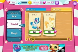 Size: 960x640 | Tagged: safe, gameloft, aunt orange, dj pon-3, vinyl scratch, g4, littlest pet shop, penny ling, russell ferguson