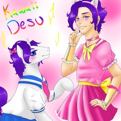 Size: 1280x1280 | Tagged: safe, rarity, human, ask human and pony elusive, g4, crossdressing, elusive, elusives-carousel-boutique, fabulous, human ponidox, humanized, rule 63, tumblr