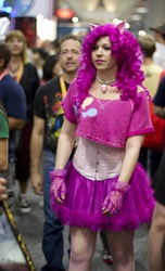 Size: 2940x4836 | Tagged: safe, artist:aktrez, pinkie pie, human, g4, convention, cosplay, irl, irl human, photo, san diego comic con