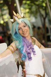 Size: 1664x2496 | Tagged: safe, artist:cosmic-empress, princess celestia, human, g4, cosplay, fanimecon, irl, irl human, photo, solo