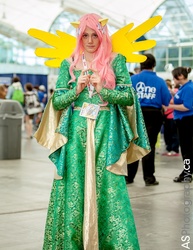 Size: 1236x1600 | Tagged: safe, artist:ss4goku, fluttershy, human, g4, clothes, cosplay, dress, irl, irl human, photo, san diego comic con, solo