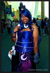 Size: 1388x2048 | Tagged: safe, artist:checkerboardprincess, princess luna, human, g4, cosplay, irl, irl human, looking at you, photo, pose, san diego comic con