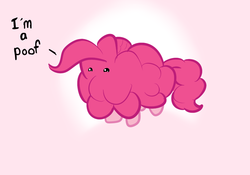 Size: 1000x700 | Tagged: safe, pinkie pie, fluffy pony, g4, female, poof, solo