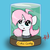 Size: 1400x1400 | Tagged: safe, artist:lightningnickel, oc, oc only, oc:cotton candy, pony, unicorn, crossover, cute, disembodied head, futurama, head in a jar, heart eyes, jar, male, nightmare night, solo, tumblr, wingding eyes