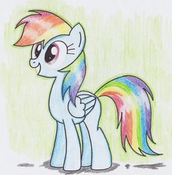 Size: 900x910 | Tagged: safe, artist:rainbowflamecharge47, rainbow dash, g4, female, solo, traditional art