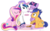 Size: 1350x840 | Tagged: safe, artist:dm29, flash sentry, princess cadance, shining armor, twilight sparkle, alicorn, pegasus, pony, unicorn, g4, confused, disappointed, eyes closed, glare, hat, overprotective, overprotective armor, raised hoof, simple background, tea, tea party, transparent background