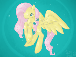 Size: 1024x768 | Tagged: safe, artist:kiki-bunni, fluttershy, g4, crystallized, female, hairclip, solo, sparkles