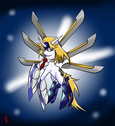 Size: 1553x1693 | Tagged: safe, artist:radicoaztk, pony, blazblue, mu-12, ponified, solo