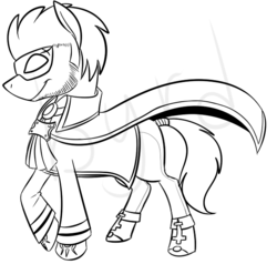 Size: 621x592 | Tagged: safe, artist:shotaroukaneda, pony, blazblue, ponified, relius clover, solo