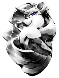 Size: 543x716 | Tagged: safe, artist:0r0ch1, rarity, g4, black and white, female, grayscale, monochrome, partial color, portrait, solo