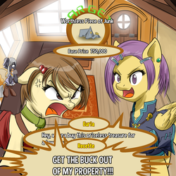 Size: 1000x1000 | Tagged: safe, artist:mykegreywolf, capitalism, euria, female, mare, ponified, recette, recettear, tear (recettear)