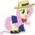 Size: 900x902 | Tagged: safe, artist:pixelkitties, fluttershy, pegasus, pony, g4, andrea libman, clothes, coat, dress, female, hat, madeline, mary janes, simple background, solo, transparent background, voice actor joke