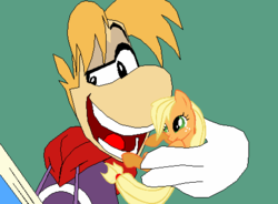 Size: 452x333 | Tagged: safe, artist:terry, edit, applejack, g4, appletini, rayman