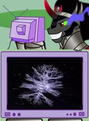 Size: 563x771 | Tagged: safe, king sombra, g4, crystalline entity, exploitable meme, meme, star trek, tv meme