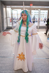 Size: 3684x5520 | Tagged: artist needed, safe, princess celestia, human, g4, animazement, convention, cosplay, irl, irl human, photo, solo