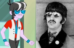 Size: 514x337 | Tagged: safe, ringo, human, equestria girls, g4, my little pony equestria girls, background human, comparison, glasses, irl, irl human, photo, ringo starr, sunglasses, the beatles