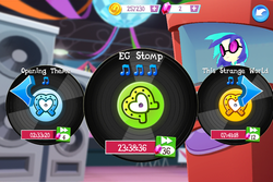 Size: 960x640 | Tagged: safe, gameloft, screencap, dj pon-3, vinyl scratch, equestria girls, g4, game, it's happening