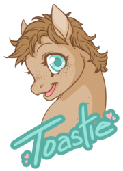 Size: 644x893 | Tagged: safe, artist:toastiepony, oc, oc only, oc:toastie, pony, female, freckles, mare, solo