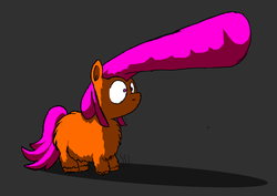 Size: 1610x1142 | Tagged: safe, artist:fluffsplosion, fluffy pony, pompadour, solo, stupidly large hair