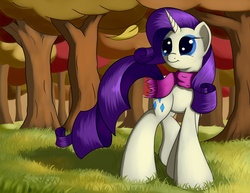 Size: 1650x1275 | Tagged: safe, artist:grennadder, rarity, g4, big hooves, clothes, female, long legs, scarf, solo