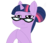 Size: 961x832 | Tagged: safe, artist:the-electric-squid, twilight sparkle, g4, alternate hairstyle, female, glasses, hair bun, solo, therapist, twilight's professional glasses