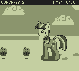 Size: 160x144 | Tagged: safe, artist:zoiby, twilight sparkle, pony, unicorn, g4, female, game boy, mare, monochrome, ms paint, paint tool sai, pixel art, solo, video game