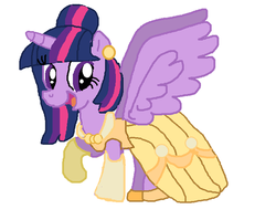 Size: 600x477 | Tagged: safe, twilight sparkle, alicorn, pony, g4, belle, disney princess, female, mare, solo, twilight sparkle (alicorn)