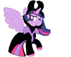 Size: 1024x819 | Tagged: safe, twilight sparkle, alicorn, pony, g4, female, maleficent, mare, simple background, solo, transparent background, twilight sparkle (alicorn)