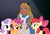 Size: 600x404 | Tagged: safe, artist:petitange1, apple bloom, scootaloo, sweetie belle, g4, alice, alice in wonderland, cutie mark crusaders, pinafore