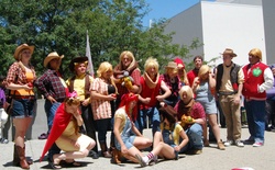 Size: 2320x1436 | Tagged: safe, applejack, big macintosh, human, g4, cosplay, irl, irl human, photo